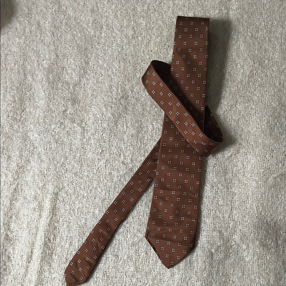 Vintage Christian Dior  Brown Patterned Men’s Tie